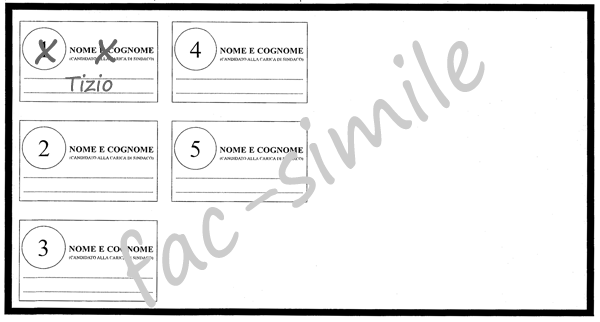 fac simile scheda elezione 