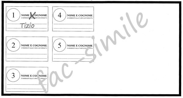 fac simile scheda elezione 