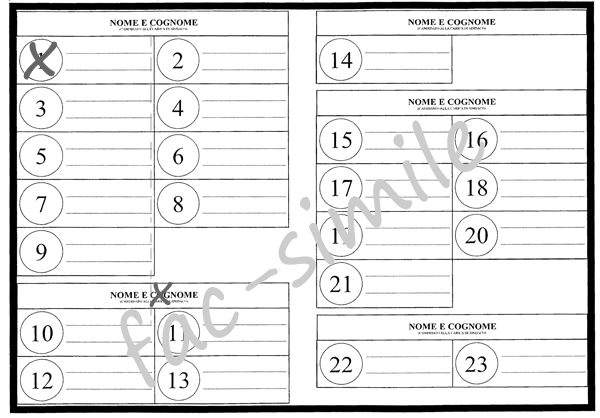fac simile scheda elezione 