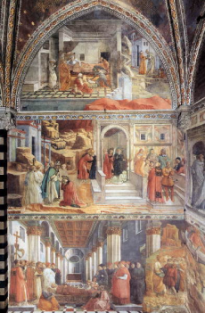 Affreschi di Filippo Lippi nella cappella Maggiore del Duomo di Prato (parete sinistra)